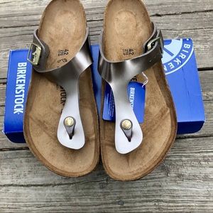 Birkenstock Gizeh Sz 12 Metallic Taupe